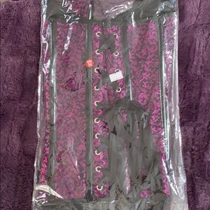 New purple and black corset size Med